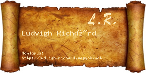 Ludvigh Richárd névjegykártya